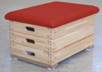 Roweco Sprungkasten kiefer 3-teilig rot KL I TOBA-Sport.Shop